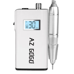 AZ GOGO nail drill machine front view, compact and easy to carry for on-the-go manicures.