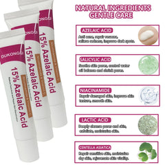 Azelaic acid serum being applied to nose area for pore visibility.
