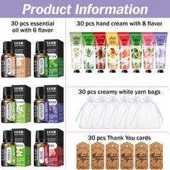 AZEN essential oils 30-set with six scents for diffuser and aroma