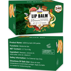 AZEN bulk lip balm packaging and labels for efficiency