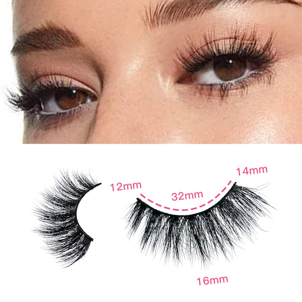 Azenlo 14mm wispy lashes add subtle drama for daytime looks.