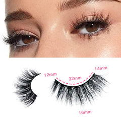 Azenlo 14mm wispy lashes add subtle drama for daytime looks.