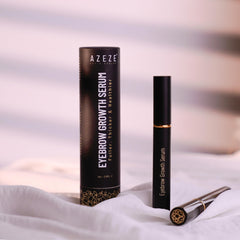AZEZE eyebrow growth serum applicator brush demonstrates easy target application