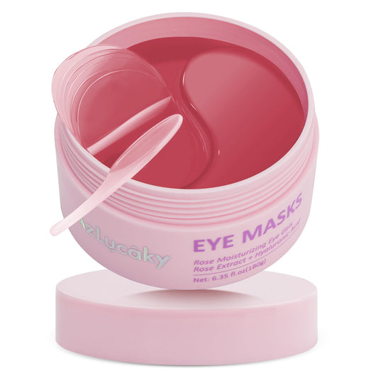 AzLucaky rose eye patches provide deep hydration for refreshed under-eye skin.