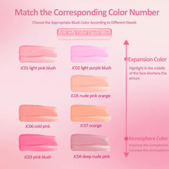 Aztk Liquid Blush JC06 texture swirl shows liquid-to-matte transition