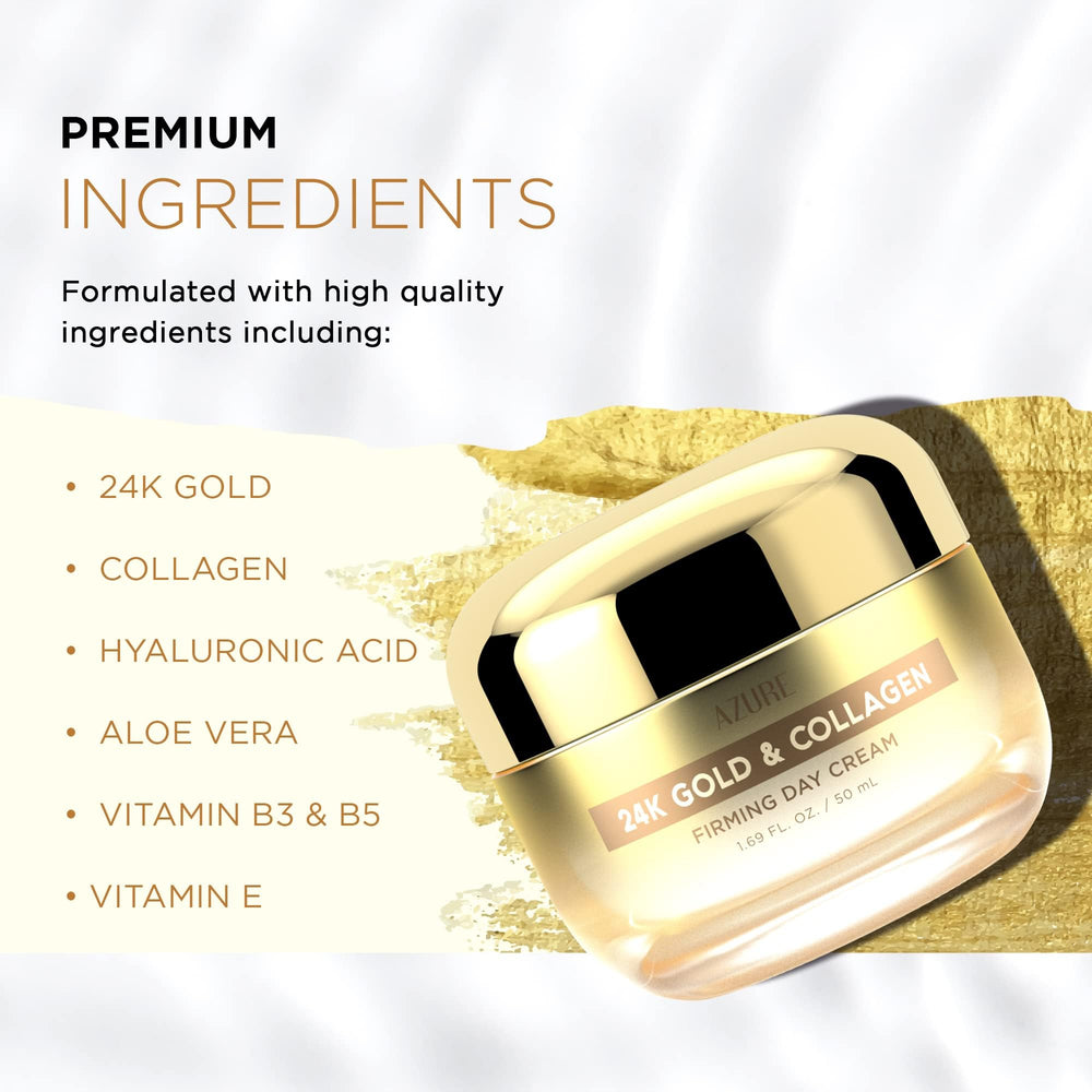 Azure Cosmetics label close-up highlighting ingredients and quality
