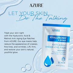 Azure Cosmetics dark circles patches target shadows for a refreshed look.