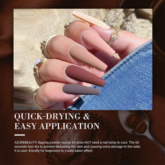 AZUREBEAUTY At-Home Salon Kit application highlights easy step-by-step manicure routines