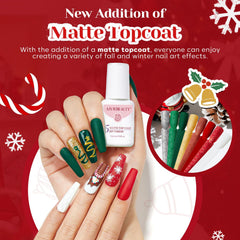 AZUREBEAUTY matte top coat creates a chic seasonal finish