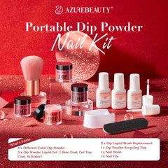 AzureBeauty bright red powder delivering bold, glossy finish without a lamp.