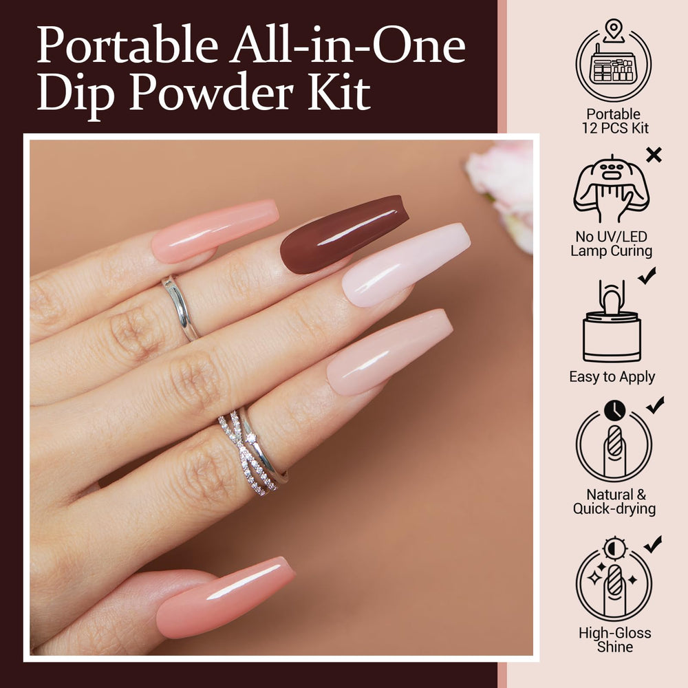 Nail brush and tool set included in the starter kit