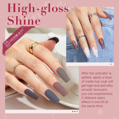 AzureBeauty 20 color powder swatches offering versatile nail color options