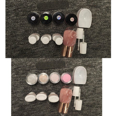 AZUREBEAUTY dip powder nails demo image showing a polished manicure at home