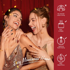 AzureBeauty glitter red powder for vibrant, shimmering nails and accents.