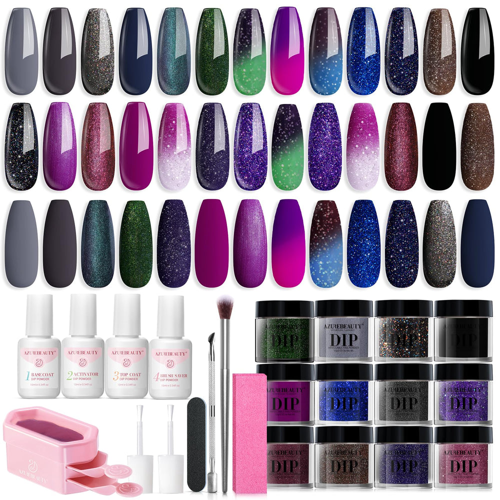 AZUREBEAUTY dip powder colors collection for versatile nail art