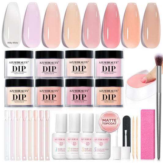 AzureBeauty dip powder kit front view for at-home manicure setup