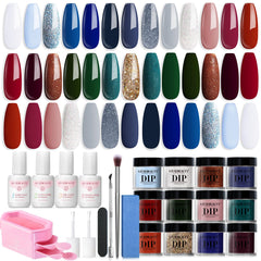 AzureBeauty dip powder nail kit front view for at-home salon results
