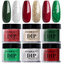 AzureBeauty dip powder set with six colors for versatile at-home manicure