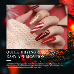 AzureBeauty silver glitter dip powder for luminous shine