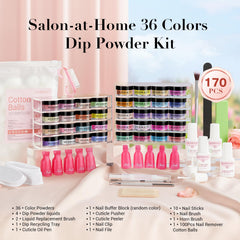 AzureBeauty dip powder removal clips neatly organized for safe removal.
