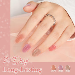 AzureBeauty dark brown jelly nail polish adds deep natural depth with fast-drying formula.