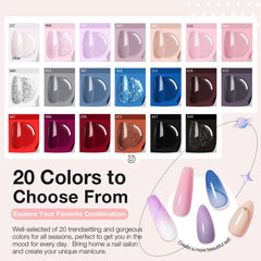 20 fashionable colors enable countless shade combos for events or daily wear.