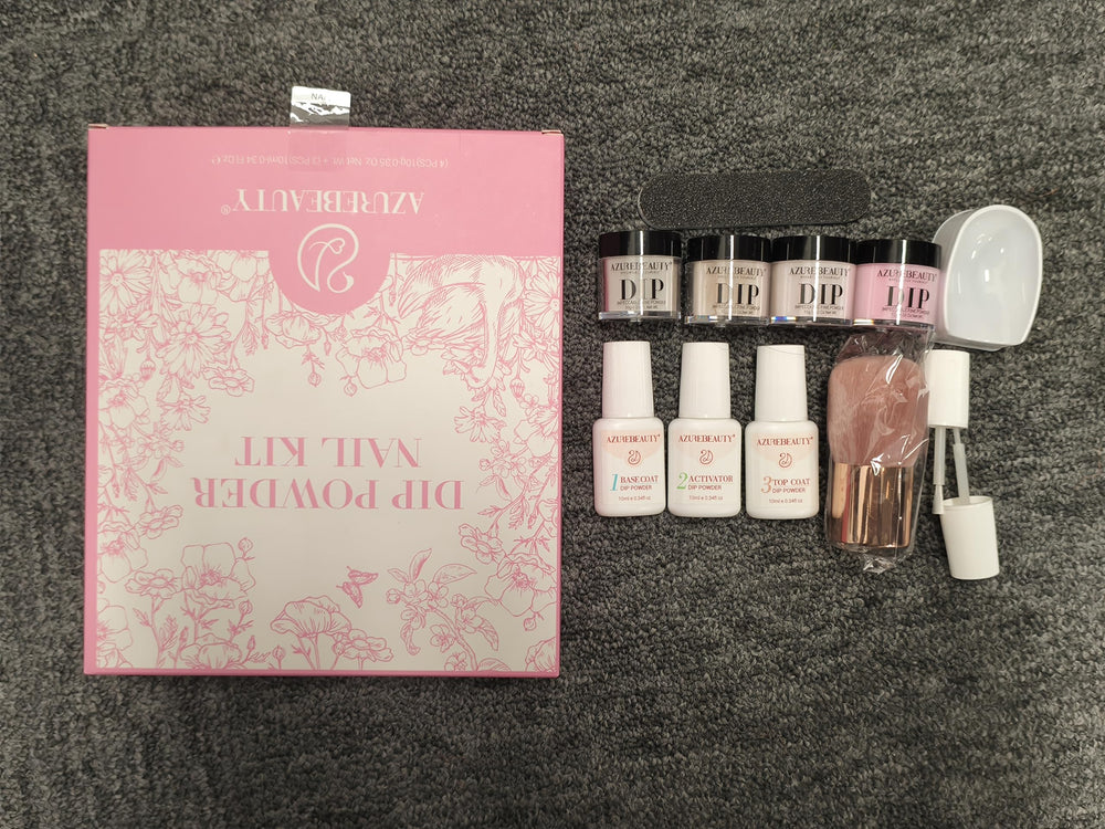 AZUREBEAUTY nail brush and tools set for precise prep and application