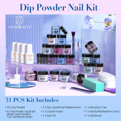 AZUREBEAUTY nail buffer for smooth finishing before dipping.