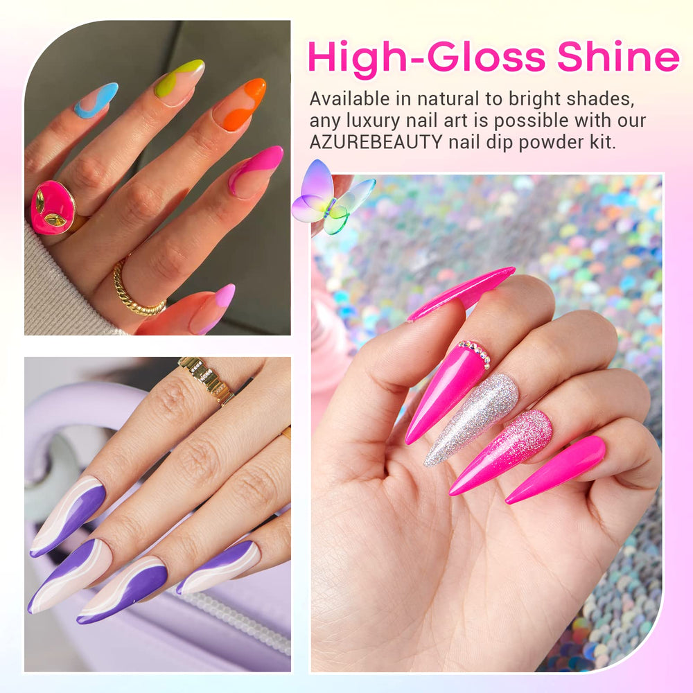 AZUREBEAUTY top coat enhances shine and prolongs color.