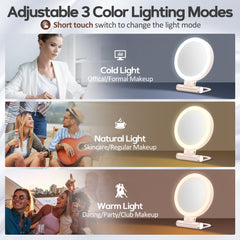 B Beauty Planet lighted mirror with adjustable brightness for clear grooming