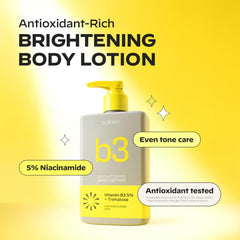 b.clinicx Niacinamide lotion bottle with pump closeup highlighting creamy texture for hydration