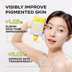 application near elbows with b.clinicx lotion for targeted tone improvement