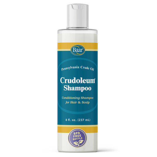 Baar Crudoleum Shampoo bottle front with daily maintenance formula