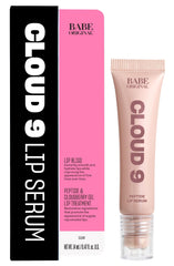 BABE ORIGINAL Cloud 9 Lip Serum bottle showcasing lightweight hydration for daily lips.