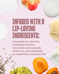 Cloud 9 Lip Serum texture close-up showing cloud-like, non-sticky finish.