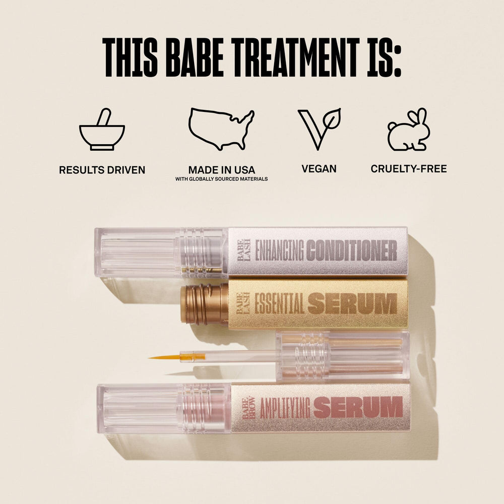 Babe Original daily lash and brow conditioning routine shown for use