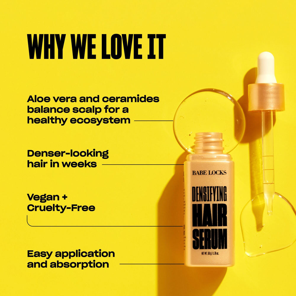 BABE ORIGINAL Locks densifying serum being gently massaged into the scalp