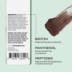 Peptides and biotin-infused Babe Original brow filler formula for healthier-looking brows.