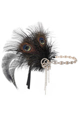 BABEYOND black Gatsby headpiece perfect for cocktail party occasions.