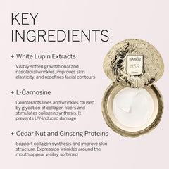 BABOR HSR lifting cream face application, ideal for evening skincare routine and gentle uplift.