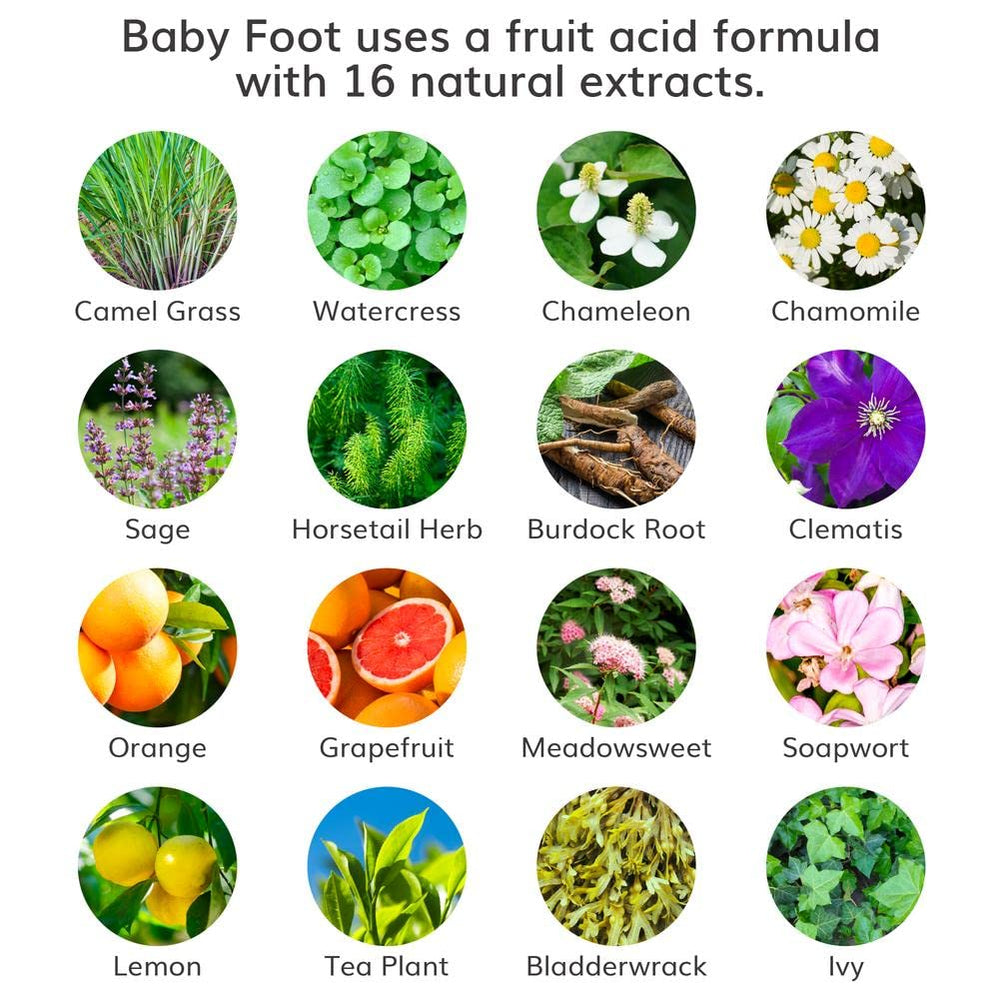 Baby Foot gel solution with natural extracts ready to exfoliate dead skin.