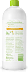 BabyGanics Chamomile Verbena refill bottle front view, convenient refill for bath time.