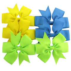 Babymatch pinwheel bow grosgrain texture closeup shows durable, glossy ribbon.