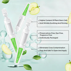 BACHERI Apple Stem Cell ampoule packaging open, renewal formula ready to use
