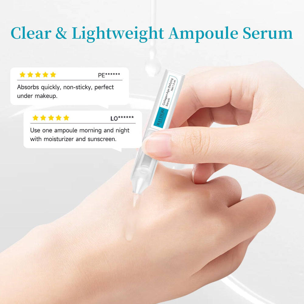 BACHERI box and ampoules display conveying freshness and ease.