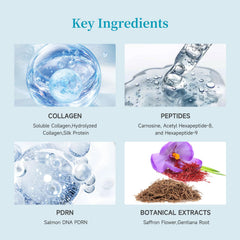 BACHERI hyaluronic acid ampoule with botanicals delivering deep hydration.