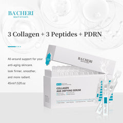 BACHERI peptide ampoule close-up emphasizing texture smoothing.