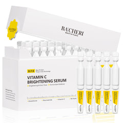 BACHERI Vitamin C Brightening Serum ampoules bottle close-up for daily radiance