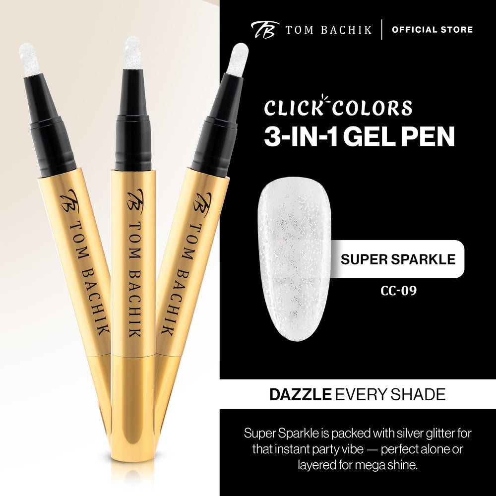 Bachik Click Colors Gel Nail Pen precision nozzle enables smooth, streak-free application.