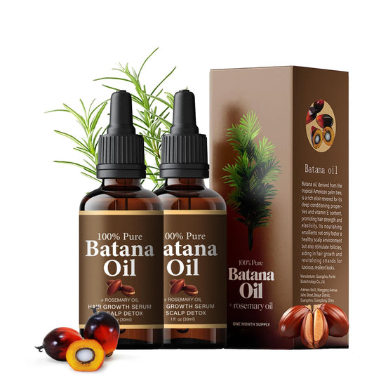 BACIOKIS Batana Oil with Rosemary bottle closeup shows nourishing hydration for hair